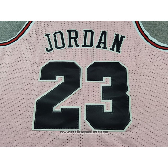 Camiseta Chicago Bulls Michael Jordan #23 Mitchell & Ness 1997-98 Rosa
